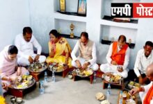 मुख्यमंत्री श्री चौहान ने छतरपुर में हितग्राही पंचू के साथ फीता काट कर गृह प्रवेश कराया