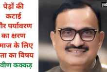 पेड़ों की कटाई और पर्यावरण का क्षरण समाज के लिए है चिंता का विषय