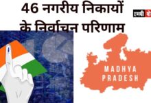 एमपी के 18 जिलों के 46 नगरीय निकायों के निर्वाचन परिणाम घोषित
