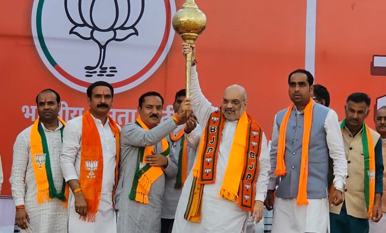 Amit Shah addresses rallies in Vidisha