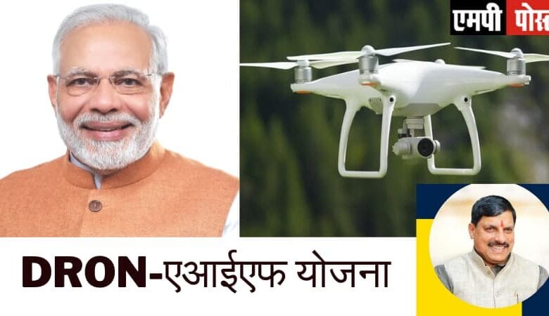 Madhya Pradesh Dron-मध्यप्रदेश के 11 जिलों ने कृषि अवसंरचना कोष से साढ़े 4 करोड़ रुपये के ड्रोन खरीदे