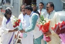 President-Draupadi-Murmu-राष्ट्रपति श्रीमती द्रौपदी मुर्मु का पवित्र नगरी ओंकारेश्वर आगमन पर आत्मीय स्वागत