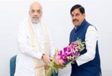 Amit-Shah-मुख्यमंत्री डॉ. यादव ने केंद्रीय गृह एवं सहकारिता मंत्री श्री अमित शाह से की सौजन्य भेंट