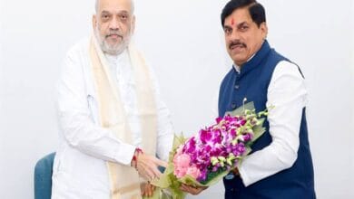 Amit-Shah-मुख्यमंत्री डॉ. यादव ने केंद्रीय गृह एवं सहकारिता मंत्री श्री अमित शाह से की सौजन्य भेंट